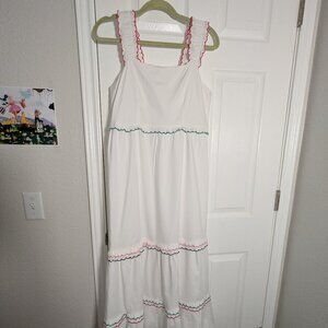 LOFT white maxi dress SZ S